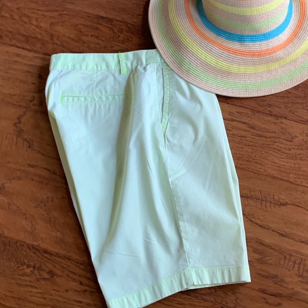 J Crew Lime Green Chino Shorts‎